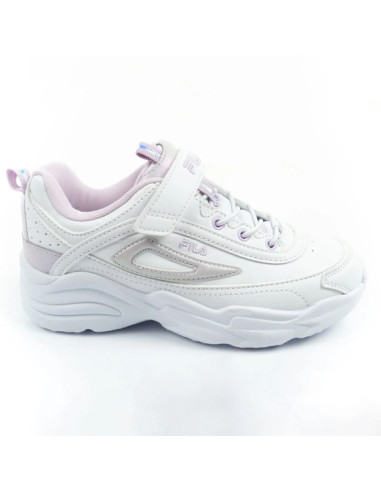 Fila skye v buty sportowe dziecięce dla dziewczynki na rzep białe
