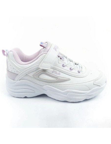 Fila skye v buty sportowe dziecięce dla dziewczynki na rzep białe