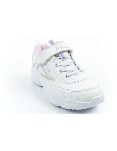 Fila skye v buty sportowe dziecięce dla dziewczynki na rzep białe