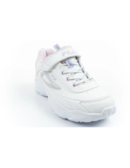 Fila skye v buty sportowe dziecięce dla dziewczynki na rzep białe