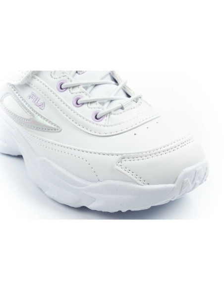 Fila skye v buty sportowe dziecięce dla dziewczynki na rzep białe
