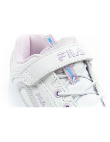 Fila skye v buty sportowe dziecięce dla dziewczynki na rzep białe