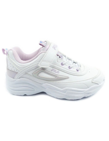 Fila skye v buty sportowe dziecięce dla dziewczynki na rzep białe