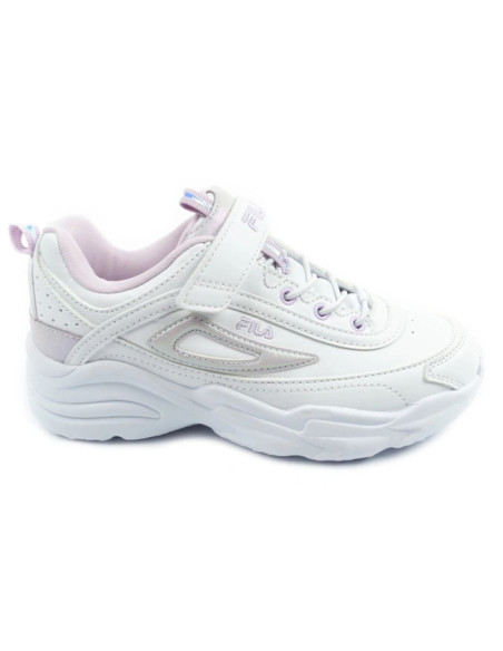 Fila skye v buty sportowe dziecięce dla dziewczynki na rzep białe
