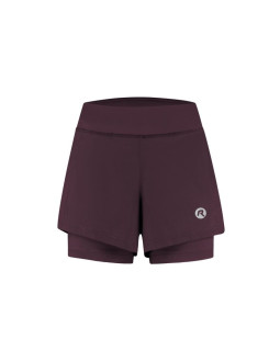 Rogelli spodenki damskie 2w1 essential fiolet 2xl