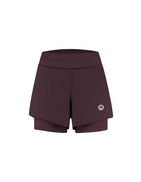 Rogelli spodenki damskie 2w1 essential fiolet 2xl