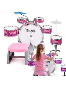 Suprimo k-drums 3 różowa perkusja dla dzieci zesta