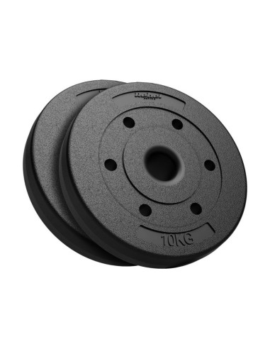 Zestaw obciążeń bitumicznych 2x10kg, otwór 51mm - do sztang olimpijskich, rebel active