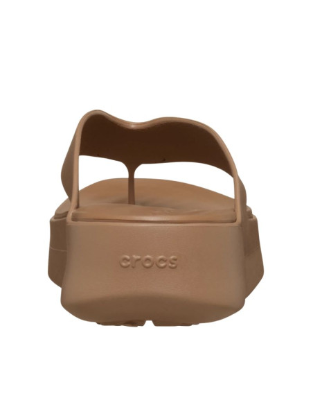 Klapki damskie crocs getaway platform flip brązowe 209410 2jj