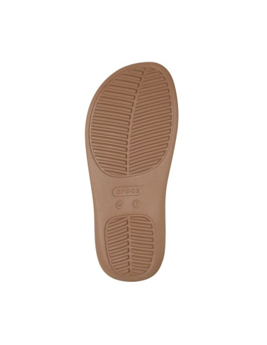 Klapki damskie crocs getaway platform flip brązowe 209410 2jj