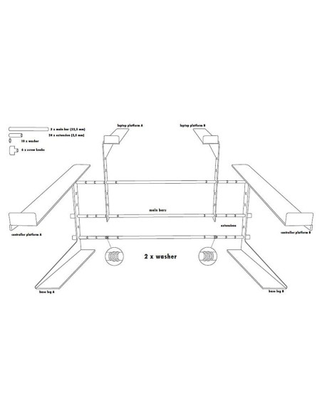 Stand4me lt pro statyw pod laptop kontroler mikser