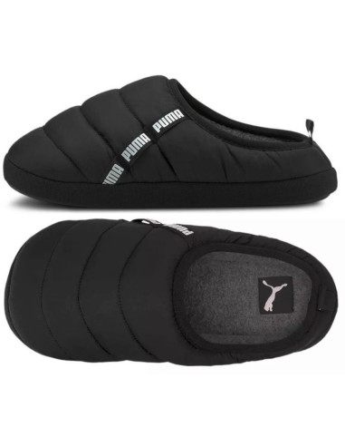 Kapcie klapki męskie/damskie zimowe puma scuff black czarne ocieplane (384945-01)