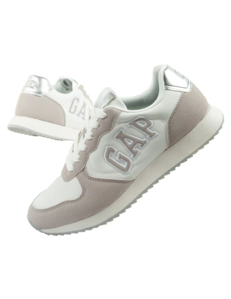 Gap buty damskie sportowe nashville arch logo sneakersy modne wygodne białe beżowe