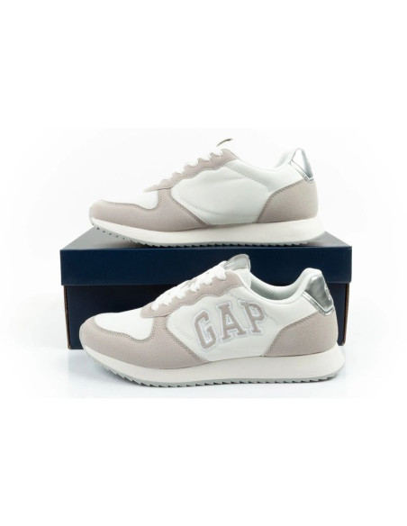 Gap buty damskie sportowe nashville arch logo sneakersy modne wygodne białe beżowe