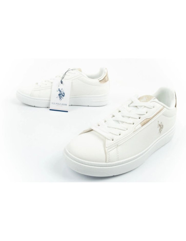 U.s polo assn buty sportowe sneakersy damskie modne wygodne białe