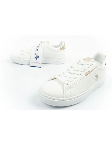 U.s polo assn buty sportowe sneakersy damskie modne wygodne białe