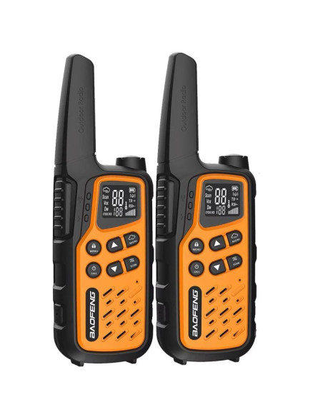 Krótkofalówka baofeng bf-t25e pomarańczowa, 2 sztuki