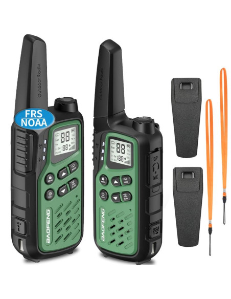 Krótkofalówka baofeng bf-t25e zielona, 2 sztuki