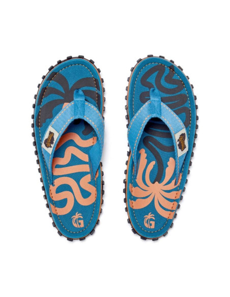 Gumbies japonki unisex islander flip-flop blue palmetto
