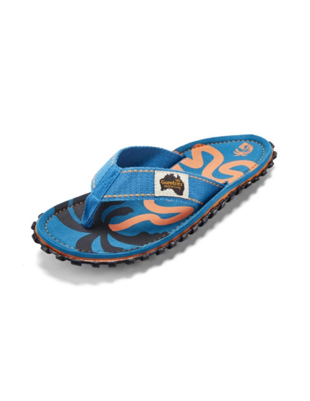 Gumbies japonki unisex islander flip-flop blue palmetto