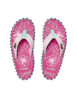 Gumbies damskie japonki islander flip-flop blush hibiscus