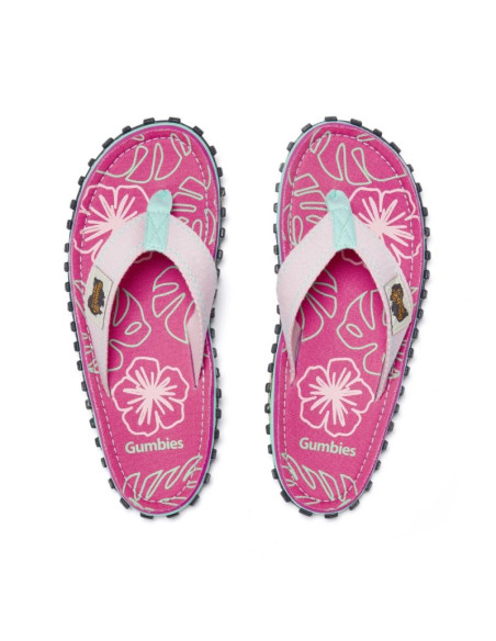 Gumbies damskie japonki islander flip-flop blush hibiscus