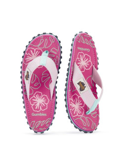 Gumbies damskie japonki islander flip-flop blush hibiscus 2