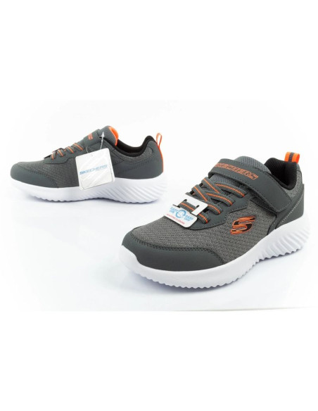 Skechers buty dziecięce sportowe bounder na rzep lekkie modne szare