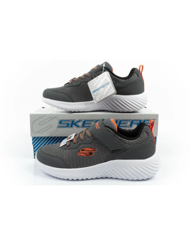 Skechers buty dziecięce sportowe bounder na rzep lekkie modne szare