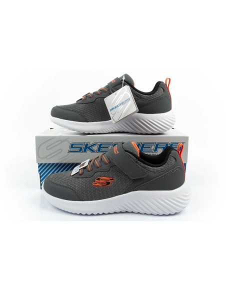 Skechers buty dziecięce sportowe bounder na rzep lekkie modne szare