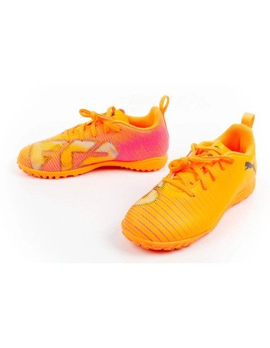 Buty dziecięce sportowe turfy puma future 8 play tt obuwie piłkarskie pomarańczowe