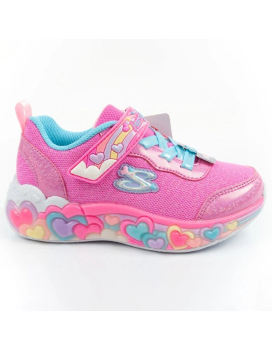 Skechers buty sportowe dziecięce s lights led dla dziewczynki na rzep