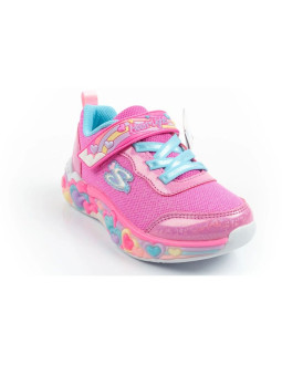 Skechers buty sportowe dziecięce s lights led dla dziewczynki na rzep 2