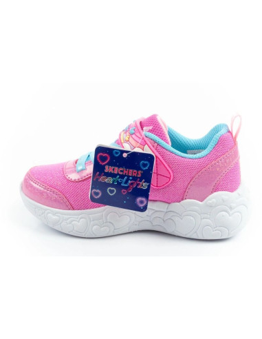 Skechers buty sportowe dziecięce s lights led dla dziewczynki na rzep