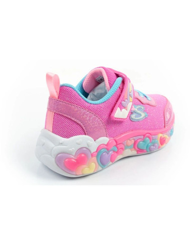 Skechers buty sportowe dziecięce s lights led dla dziewczynki na rzep