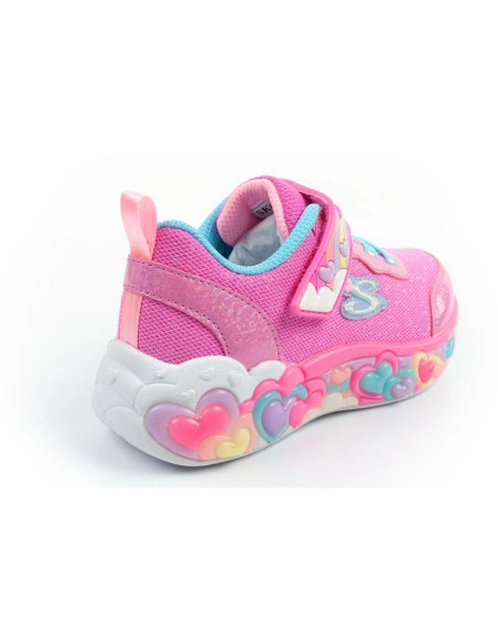 Skechers buty sportowe dziecięce s lights led dla dziewczynki na rzep