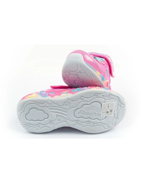 Skechers buty sportowe dziecięce s lights led dla dziewczynki na rzep