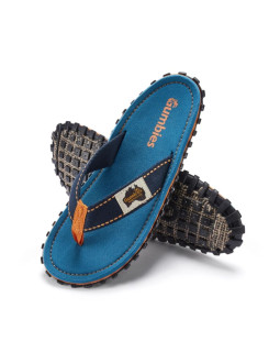 Gumbies japonki unisex islander flip-flop tricolor blue 2