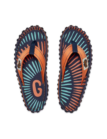 Gumbies japonki unisex islander flip-flop tangerine burst