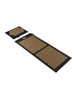 Mata zdrowotna eco z kolcami do akupresury z poduszką, 110x42cm, xl, złote kolce,  rebel active