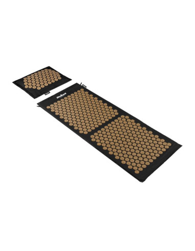 Mata zdrowotna eco z kolcami do akupresury z poduszką, 110x42cm, xl, złote kolce,  rebel active