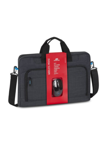 Rivacase regent 8058 43,9 cm (17.3") obudowa na messenger czarny, cyjan