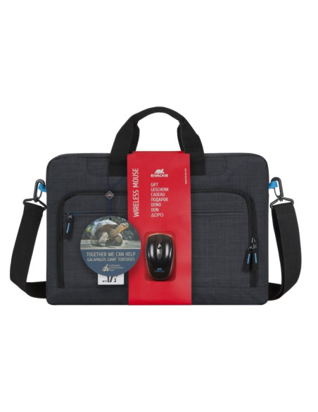 Rivacase regent 8058 43,9 cm (17.3") obudowa na messenger czarny, cyjan