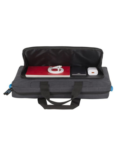 Rivacase regent 8058 43,9 cm (17.3") obudowa na messenger czarny, cyjan