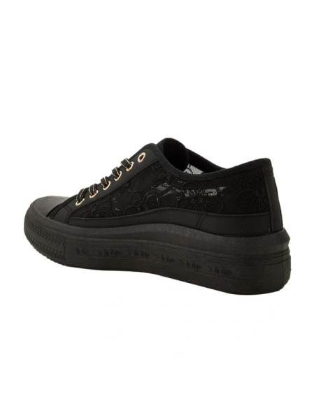 Lee cooper buty damskie sportowe trampki czarne platforma koronkowe