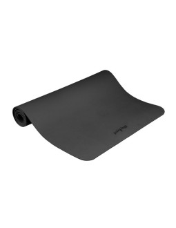 Mata gimnastyczna do ćwiczeń joga, pilates, fitness, 200x90cm, grubość 1cm, materiał tpe, czarna, rebel active