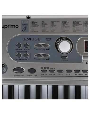 Suprimo 824 usb - keyboard z mikrofonem do nauki gry, przeznaczony dla dzieci
