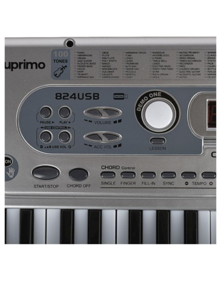 Suprimo 824 usb - keyboard z mikrofonem do nauki gry, przeznaczony dla dzieci