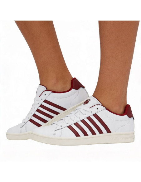Sneakersy k-swiss court tiebreak ii white/tibetan red/snow white-m (04413-152-m)