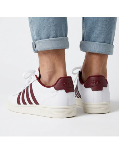 Sneakersy k-swiss court tiebreak ii white/tibetan red/snow white-m (04413-152-m)